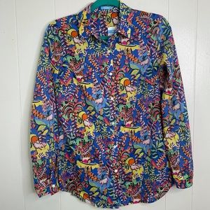 NWT J. McLaughlin Lois Blouse Mini Fresh Fields Button Down Top